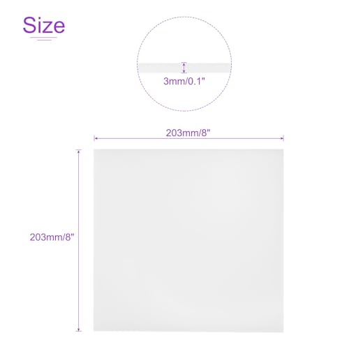 Image of DMiotech 2 Pack 8 x 8 x 0.1 Inch Plastic UHMW Sheets, Ultra High Molecular Weight Polyethylene, Opaque White Polyethylene Board for Automotive, Chemical, Manufacturing, DIY Home Kitchen