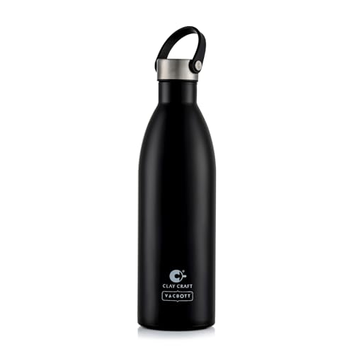 Image of CLAY CRAFT VACBOTT Mezo Double Walled|18 Hours Hot and 24 Hours Cold Vacuum Insulated|Flask Bottle 680ML, 1-Piece Bottles for Travelling|BPA-Free|Leak Proof|BIS Certified|1Year Limited Warranty