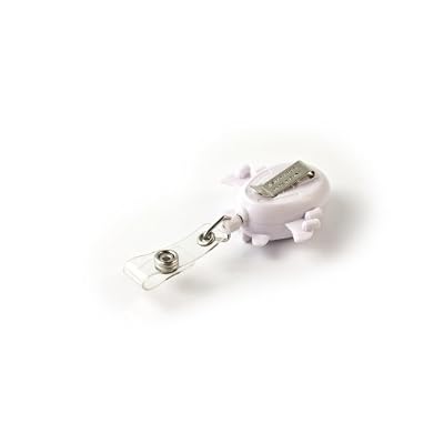 KEY-BAK RETRACT-A-BADGE Airplane Shaped 5-Pack Retractable Badge Holder with 36 Cord, Belt Clip, White Reel