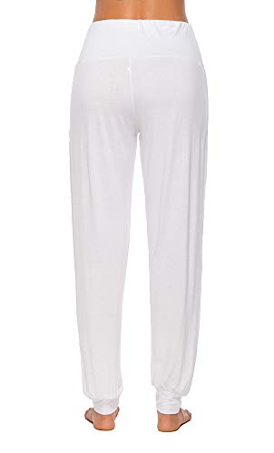 AvaCostume Womens Harem Yoga Pants Side Slit Sport Workout Sweatpants