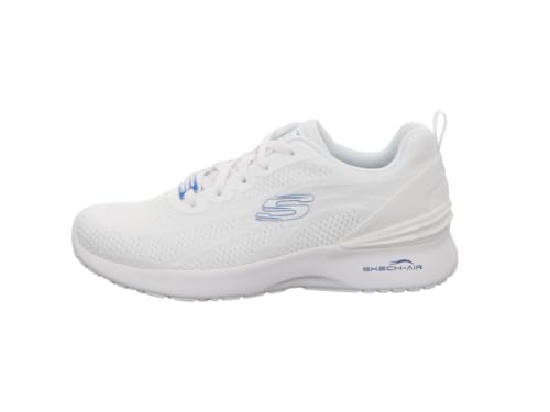 Skechers Skechers Women's Skech-AIR Dynamight Cozy TIME, White Knit Blue Trim, 5