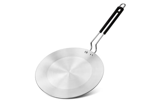 Image of Aurex Triply Stainless Steel Tawa | 26cm,1Kg, 4mm | Induction Friendly | 3-Layer Body, 100% Toxin-Free, No Chemical Coating, Easy to Clean, Less Oil Usage | Roti, Paratha, Chapati |