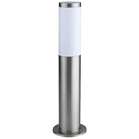 Farola de acero inoxidable Amazon Basics de 45 cm sin bombilla Cover