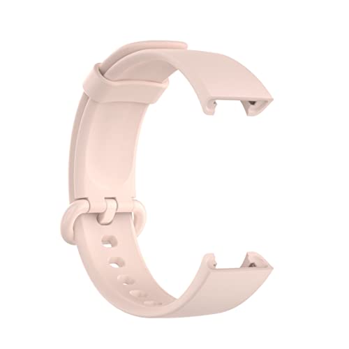 Image of YODI Soft Silicone With Metal Buckal Classic Strap Bands for Redmi Watch 2 Lite /Redmi GPS Smart Watch Only, Comfort and Flexible Straps for Men Women and Kids (Pink)