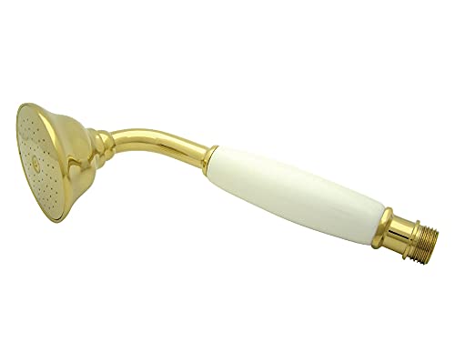 Regadera de mano redonda Kingston Brass K105A2 acabado latón pulido