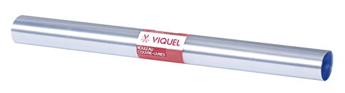 Viquel - Rotolo proteggi libro trasparente, 10 metri x 40 cm, per coprire libri, materiale in memory foam, finitura liscia