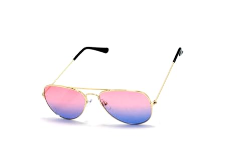 Óculos De Sol Infantil Menina Aviador Metal Y-6 (Rosa Degradê)