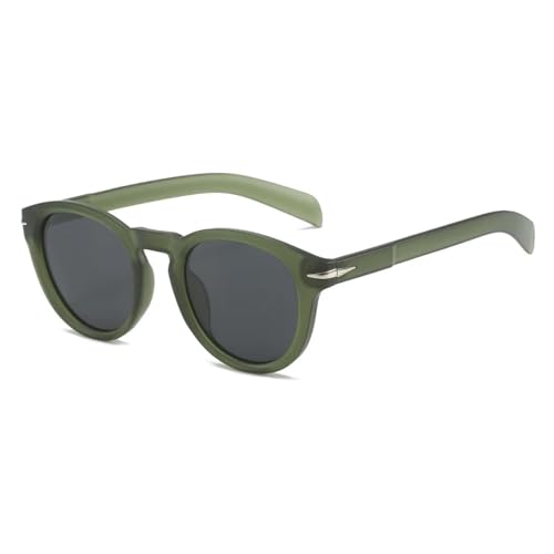 Lunettes de soleil rétro pour terrasses et festivals style rond bleu vert chic