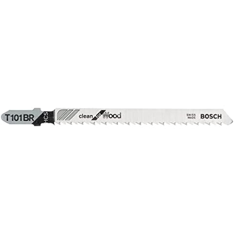 Bosch Professional 5 x Jigsaw blade T 101 BR Clean for Wood (for softwood, straight cut, accessories jigsaw) Cover