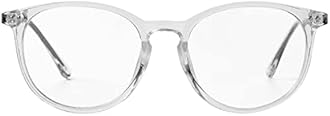 Kursan Non Prescription Clear Lens Fake Glasses for Women Men Retro Round Metal Frame Eyeglasses