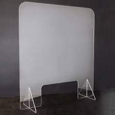 Sneeze Guard Plexiglass Divider 24"W x 36" H Office, Cashier station, Transection windows