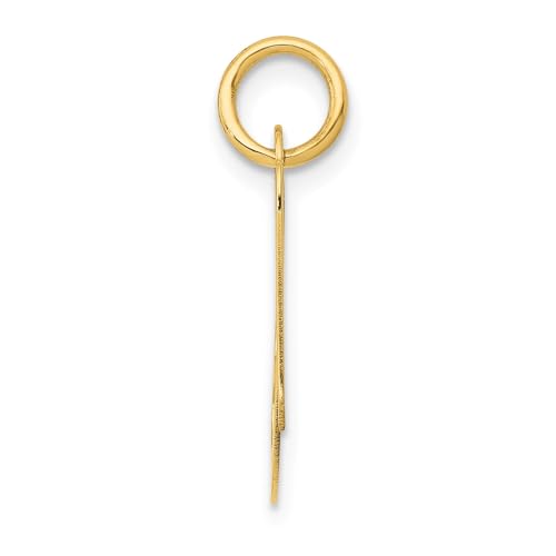 Jewelry Affairs 14K Yellow Gold Script Letter Initial Pendant Charm, 12x15mm2