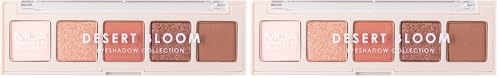 Image of MUA Makeup Academy 5-Shade Eye Shadow Palette, Desert Bloom, Highly Pigmented Matte & Shimmer Blend, Vegan and Cruelty Free (Pack of 2)