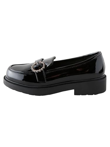Mocassins école fille à broche strass amovible et semelle souple