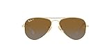 Ray-Ban Junior Rj9506S Metal Aviator Sunglasses, Gold/Brown Gradient Polarized, 52 mm