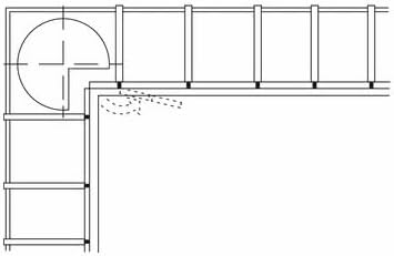 Elef America 343.90.710 Pie-Cut Corner Hinge (1 Pack)