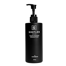 SIMPLER HAIR COLOR Shampoo For Men Bergamot & Cedar Scented - Dye & Sulfate Free Shampoo for Longer-Lasting Color - Shampoos for Dyed Hair & Beard - Color Safe Shampoos w/Nourishing Ingredients