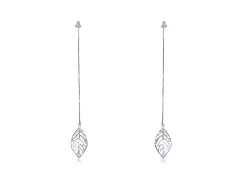 Nature Rebel Boucles d'oreilles pendantes longues en argent 925 avec chaîne, enfile-aiguille Cover