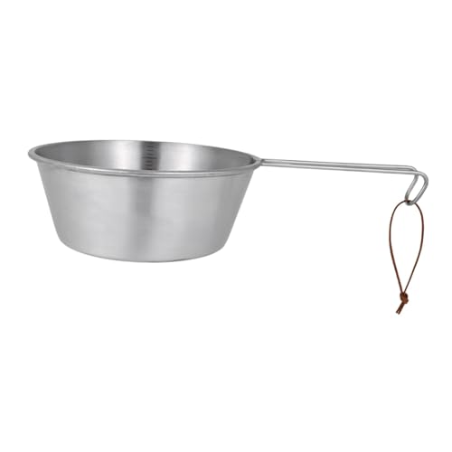 Aymzbd Camping Bowl Camping Sierra Cup, with Handle, Ramen Cooking Pot Cookware for Fishing Barbecue Beach Kitchen Picnic