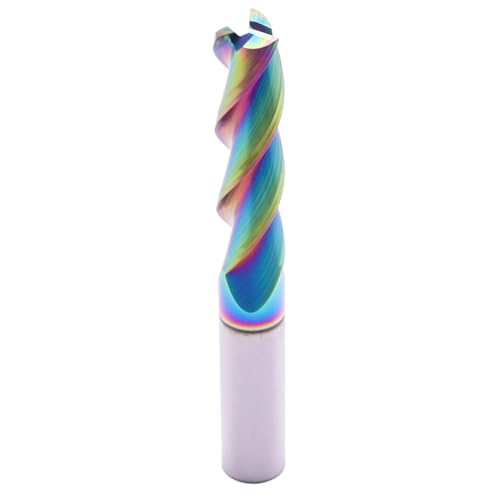 Image of 1 /2 inch 3 Flute Solid Carbide Long End Mill, 4 inch Overall Length, DLC Coated | 37 Helix, 1 /2 inch Cutting Dia, 1 /2 inch Shank Dia, 2 inch Length of Cut, for Milling Aluminum and Copper, Square End