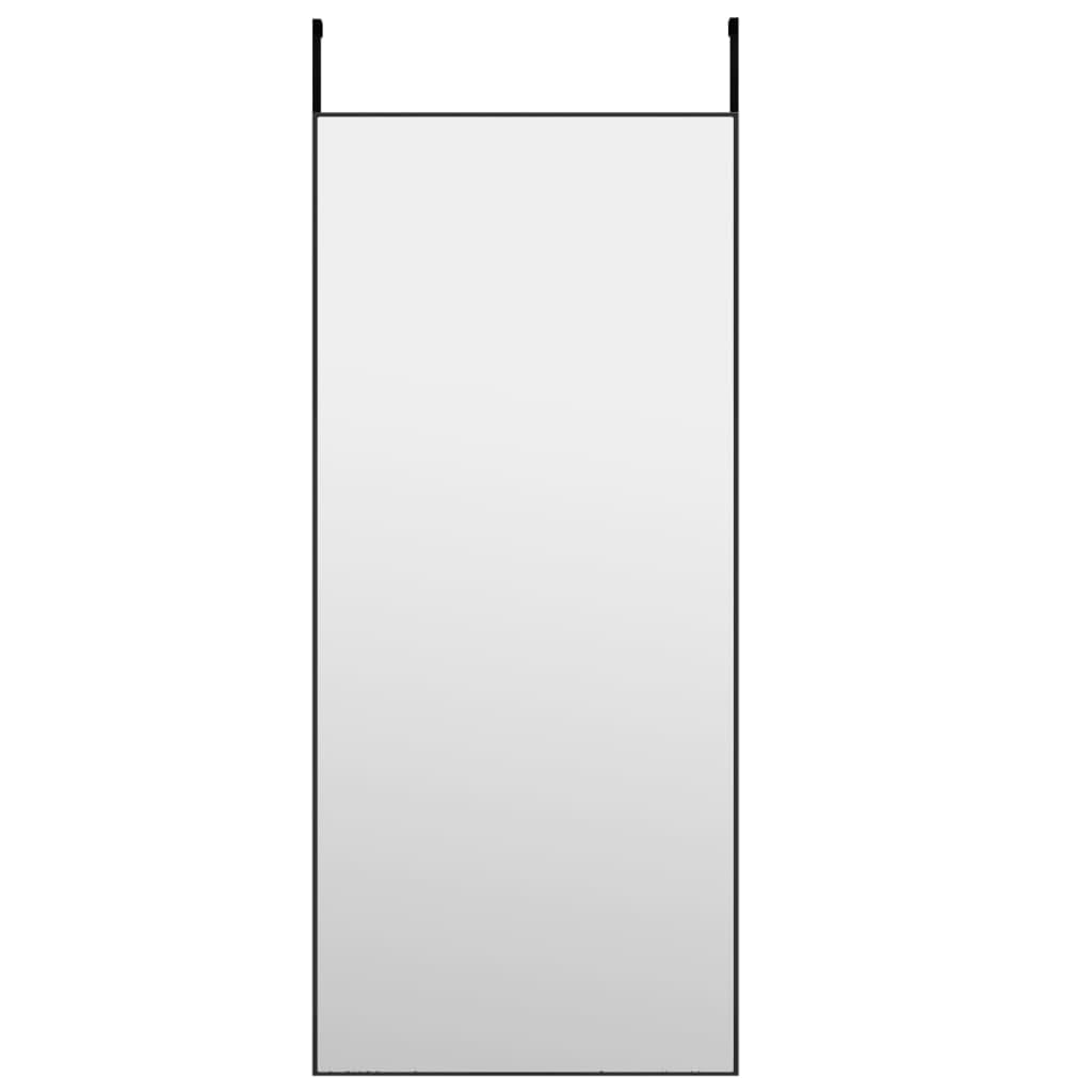 Miroir de porte noir 40x100 cm pour habiller une porte sans percer le mur