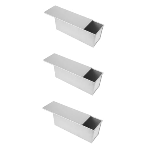Cabilock 3 Moldes Para Pan Tostado Bandeja Para Hornear Con Tapa Bandeja Para Hornear Bandeja Para Hornear Bandeja Para Pan Con Tapa Bandeja Antiadherente Para Pan Molde Para