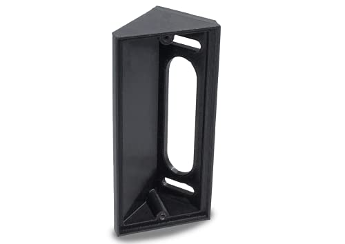 Gestech Support d'angle à 60 degrés compatible avec sonnette vidéo câblée, Texxen et Dual Cam, montage encastré, montage à droite ou à gauche (montage d'angle à 60°, noir) Cover