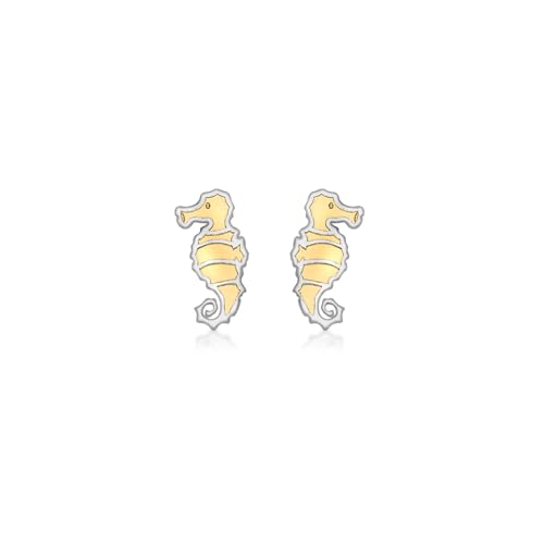 Puces Hippocampe en Or pour baptême et anniversaire : le cadeau Carissima Enfant inoubliable