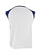 Minclouse Men's Casual Raglan Sleeves Tank Tops Sleeveless Crew Neck T Shirts Color Block Tees (Blue-White,XX-Large)