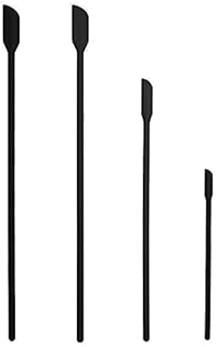 Mini Spatula Silicone Small for Makeup Spatula- Thin Jar Spatula for Thin Jar/Kitchen Bottles/Cosmetic Bottles (Black)