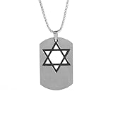 BlackAmazement Colgante de acero inoxidable 316L, diseño de estrella de David, hexagrama, plata, negro, dorado, para hombre y mujer, Acero inoxidable