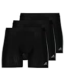 Adidas Boxershorts Herren (3er Pack) Boxer Brief Cyclist Herren Unterhosen (Gr. S - 3XL) - bequeme Unterhosen, Schwarz, L