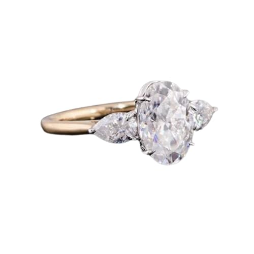 Bague de mariage moissanite qui ne ternit pas, l'éclat de l'or 14k sans irritation