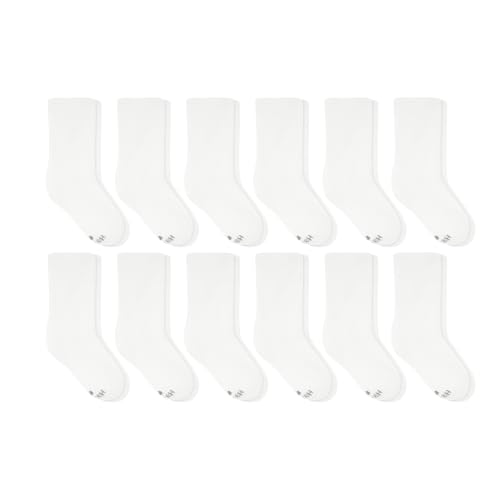 Hanes Boys' Crew Socks Pack - 12-Pack - Athletic Socks for Kids - Cushioned, Moisture-Wicking Comfort - image 7