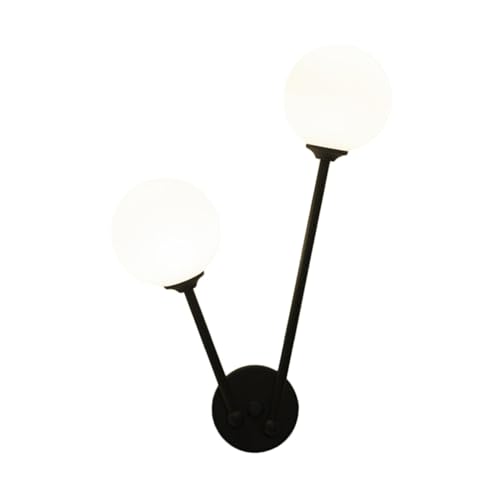 DOITOOL Lámpara De Pared Lampara Decorativa Iluminación Del Balcón Lámpara De Cabecera De Pared Luz De Pared Decorativa Black Hierro Forjado