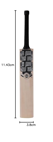 Image of SS Premium Silver Kashmir Willow Cricket Bat - SH | Selected Grade 3 Air Dried Willow | Massive TON Edges | 3-Tone Grip | Wide Play Area | with SS Bat Cover | Made in India
