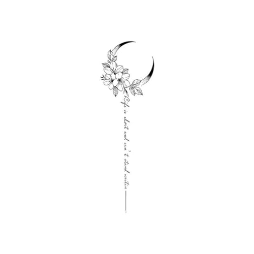 6 PCS Temporary Tattoos Mondblumen Rücken Wirbelsäule Wirbelsäule Lange Klausel Kräutersaft Tattoo Aufkleber Semi-Permanent Männer Und Frauen 6 PCS Temporary Tattoos Mondblumen Rücken Wirbelsäule Wirbelsäule Lange Klausel Kräutersaft Tattoo Aufkleber Semi-Permanent Männer Und Frauen