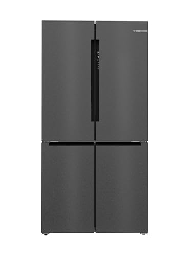 Bosch Series 6 KFN96AXEA American Door Fridge Freezer with XXL Capacity, VitaFresh XXL Pro Food Preservation System, NoFrost, Metal Back Wall, Black Stainless Steel, 183 x 90.5cm, Freestanding