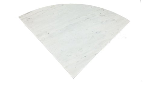 Tenedos Italian White Carrara Marble Polished 18'' Corner Solid Surface Wall Mount Shower Seat