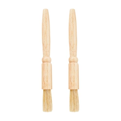 Image of Wooden Pastry Brush - Basting Cooking Brush - Ideal for Applying Oils, Glazes, Milk and Egg Yolk- 2cm x 2cm x 19cm