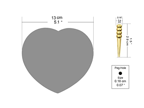House of Cribbage - Heart Shape 2 Track Travel Cribbage Board en Madera de Arce y Madera de Sangre con Almacenamiento para Clavijas miniatura 7