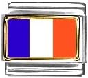 France Flag Italian Charm Bracelet Link