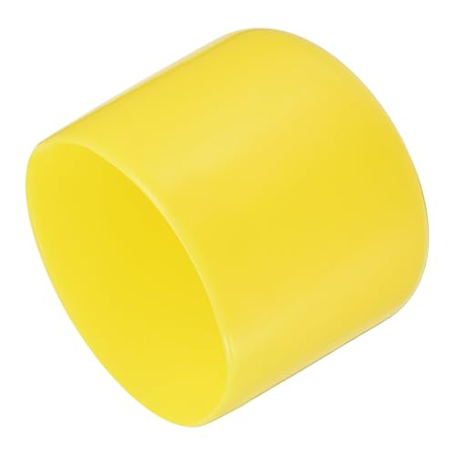 Image of uxcell 4pcs Rubber End Caps 50mm(2 inch) ID Vinyl Round Tube Bolt Cap Cover Screw Thread Protectors Yellow, 40mm Height