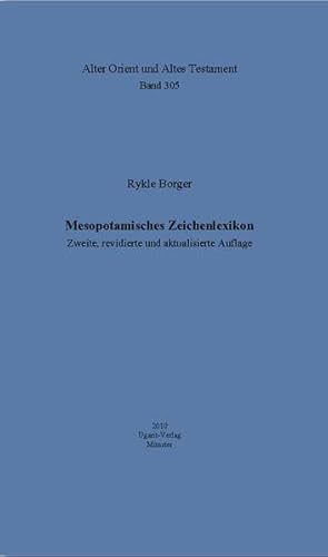 Mesopotamisches Zeichenlexikon [German] 3868350438 Book Cover