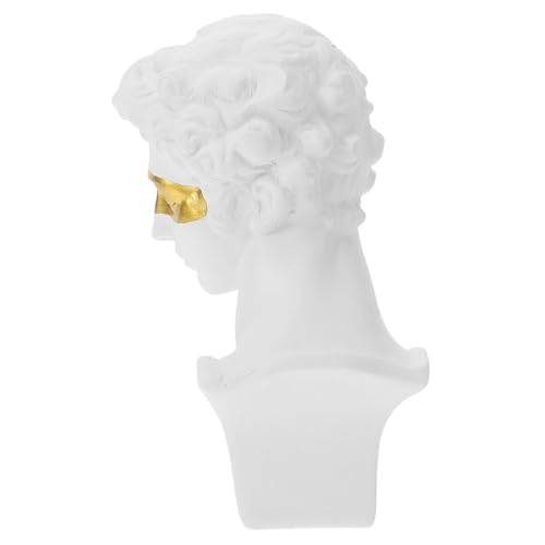 Angoily Plaster Figure Teaching Desktop Bust Small Plaster Statue Figurine Ornament Prop Sculptures Modern Mini Decoration Home Decor Home Office Decor Classic Sculpture Resin White