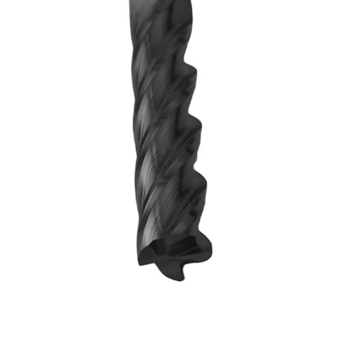Image of 3 /8'' Carbide Long End Mill, 4 Flute, AlTiN Coating, Square End Mills for Steels, 30 Degree Helix, CNC Router Bit, 3 /8 inch Shank Diameter