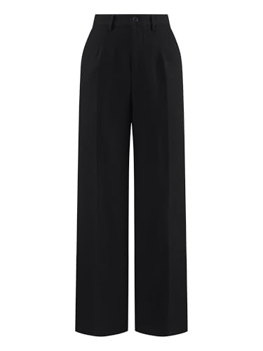 Women's High Waisted Pant Dressy Straight Leg Trousers