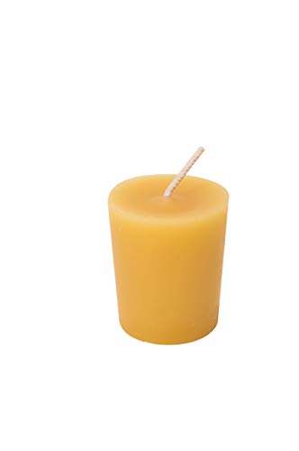 Bougies Votives Cire D'Abeille 100% Naturelle - Lot De 12 - Parfum Léger - Brûlée 4h - Contenant Recyclé