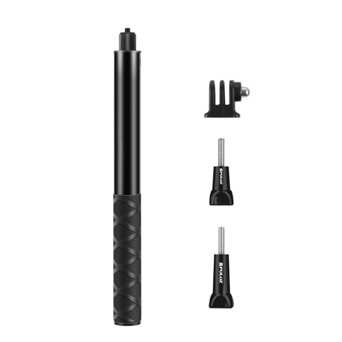 PULUZ 114cm Invisible Selfie Stick for Insta360X5, Extension Invisible Monopod with Adapter Base & Dual Screw for Insta360 One RS / X2 / X3 / X4