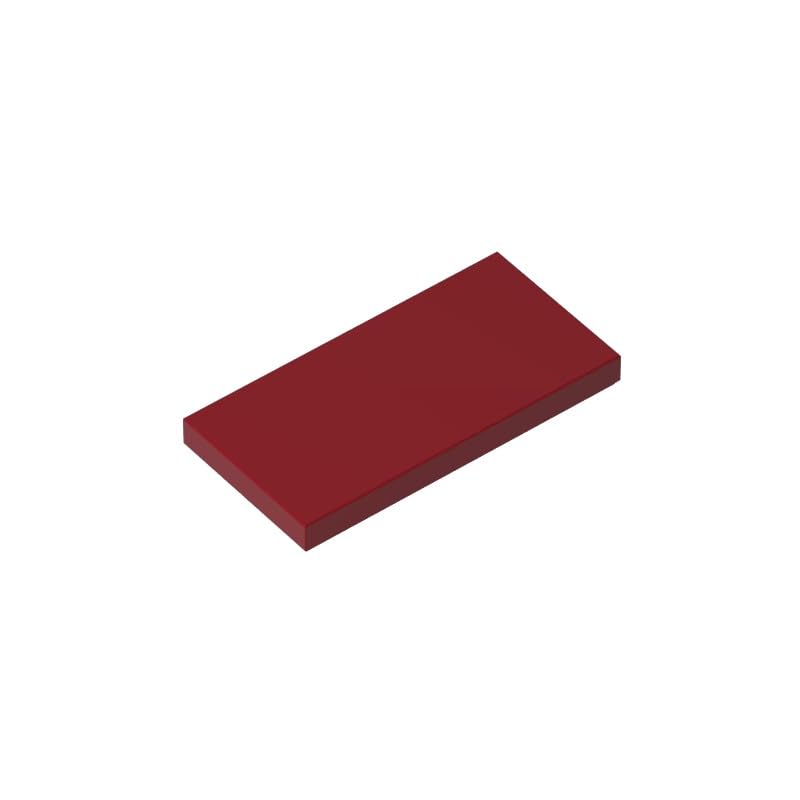 XYEIUGO Gobricks 87079 Foundation Plate Tile 2x4 with Groove 50 Pieces GDS-614 Building Blocks Color:Dark Red